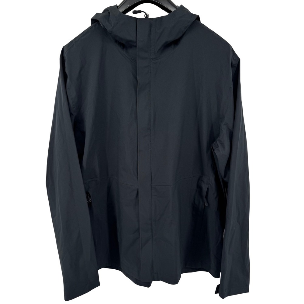 32 Degrees Cool Hooded Jacket Mens Large Black Full Zip Stretch Activewear